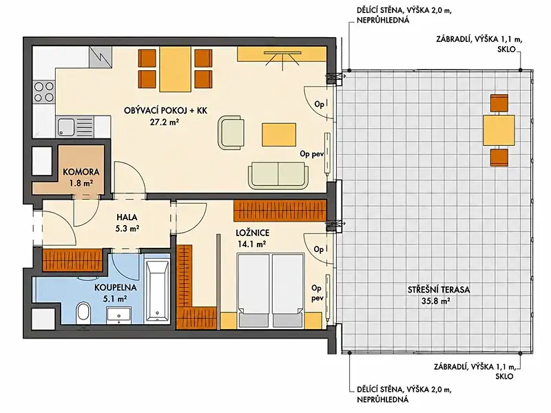 Prodej bytu 2+kk 90 m², Praha – náhled fotky 3