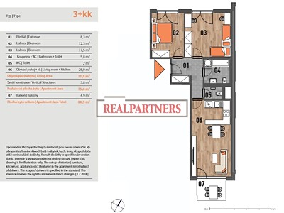 Квартира 3+kk на продаж, 80 м² (2 з 7)