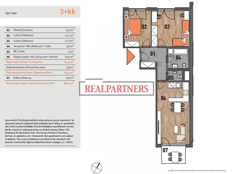 Prodej bytu 3+kk 80 m², Praha – náhled fotky 2