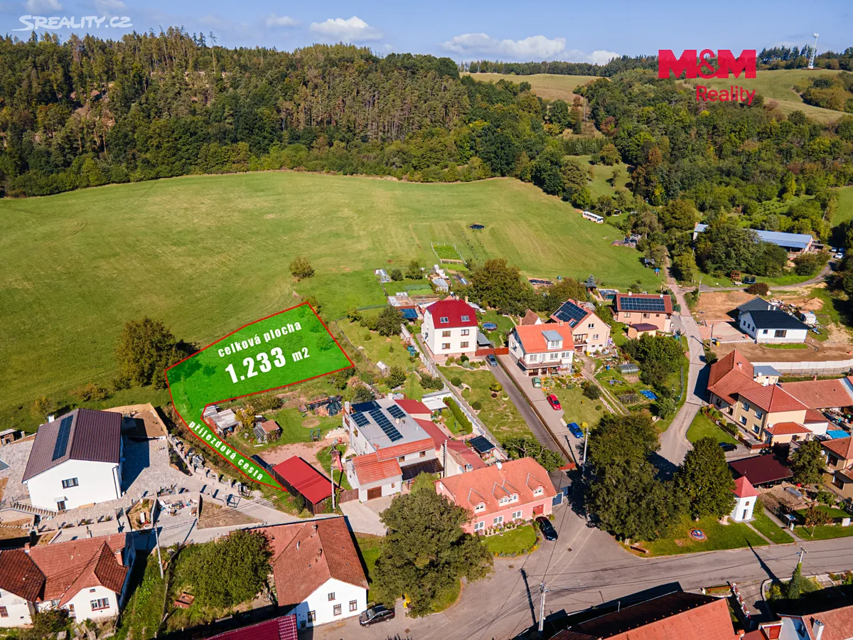 Prodej stavebního pozemku 1233 m² – pohled 6