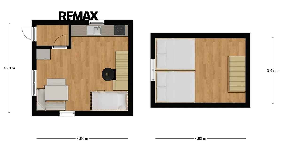 Prodej chaty 44 m², pozemek 549 m² – pohled 4