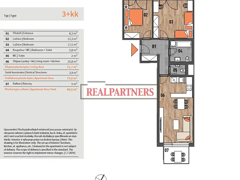 Prodej bytu 3+kk 81 m², Praha – náhled fotky 2