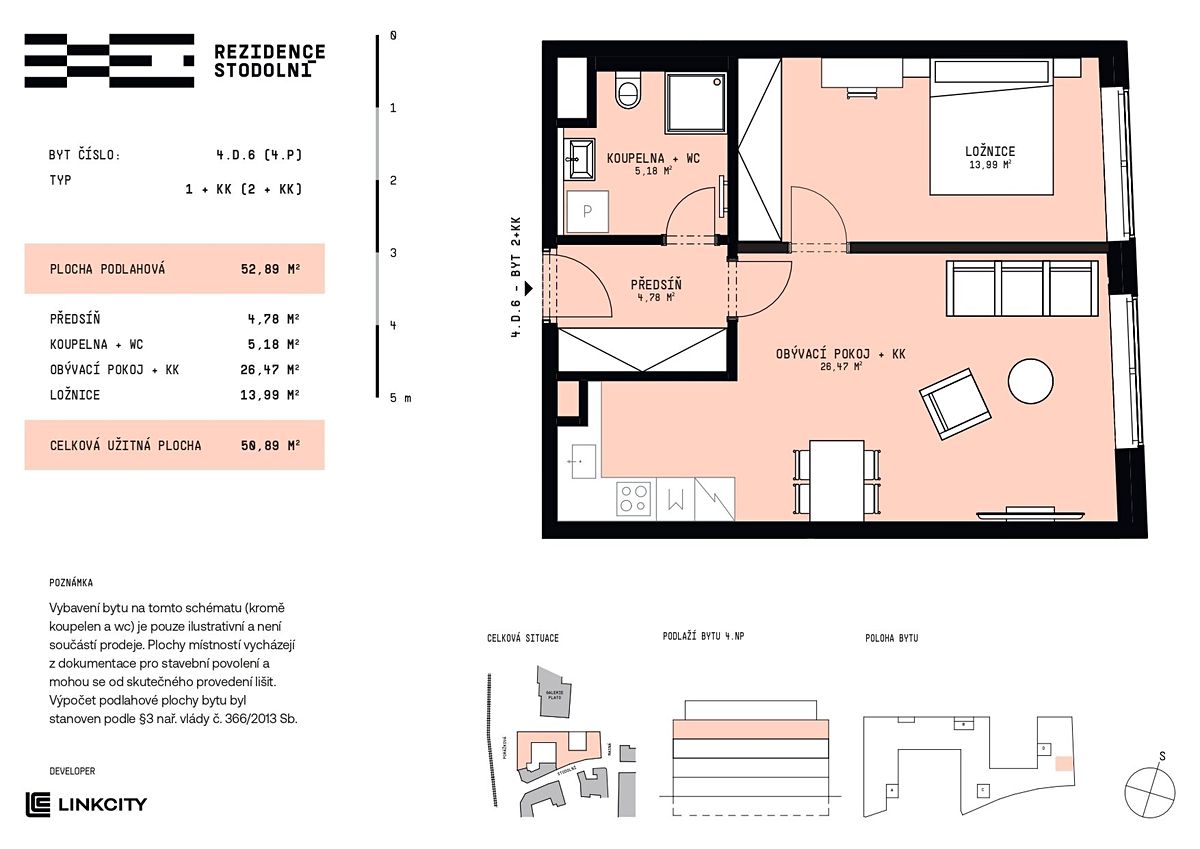Prodej bytu 2+kk 51 m² – fotografie 3