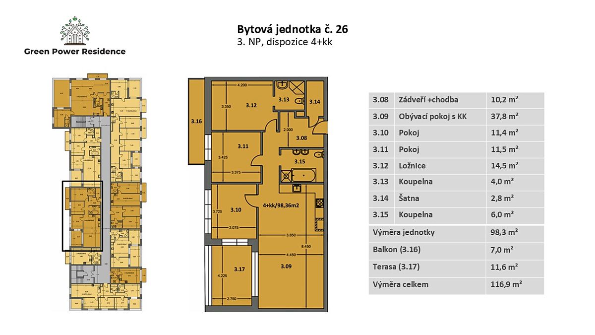 Prodej bytu 4+kk 98 m²