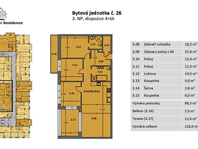 Prodej bytu 4+kk 98 m²