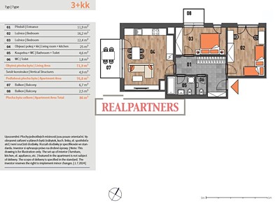 Prodej bytu 3+kk, 86 m² (2 z 7)