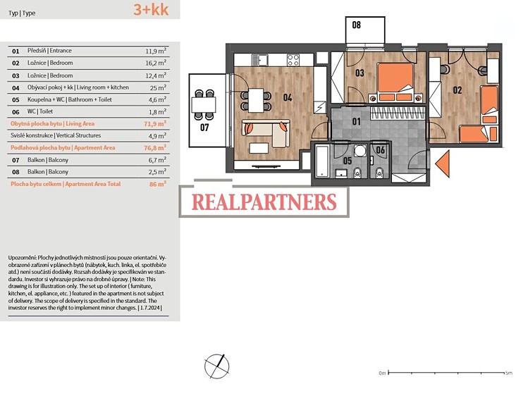 Prodej bytu 3+kk, 86 m² (2 z 7)