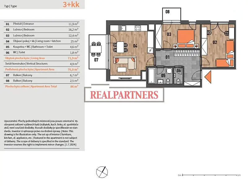 Prodej bytu 3+kk 86 m², Praha – náhled fotky 2