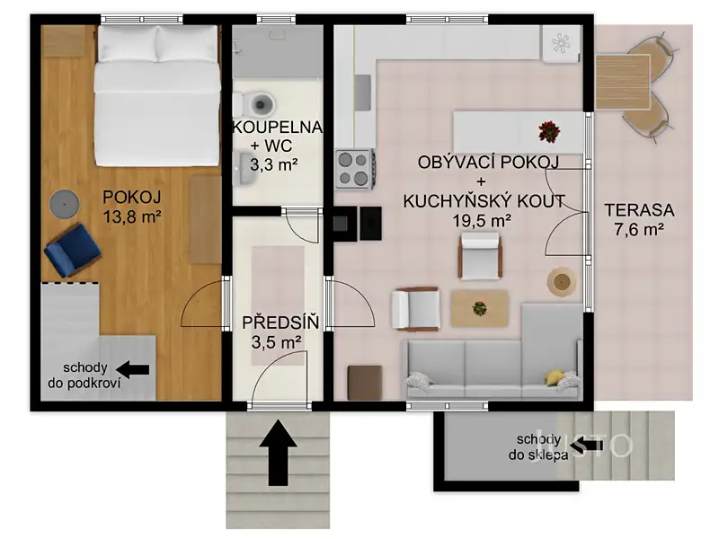 Prodej rodinného domu 100 m², pozemek 426 m², Slabčice – náhled fotky 2