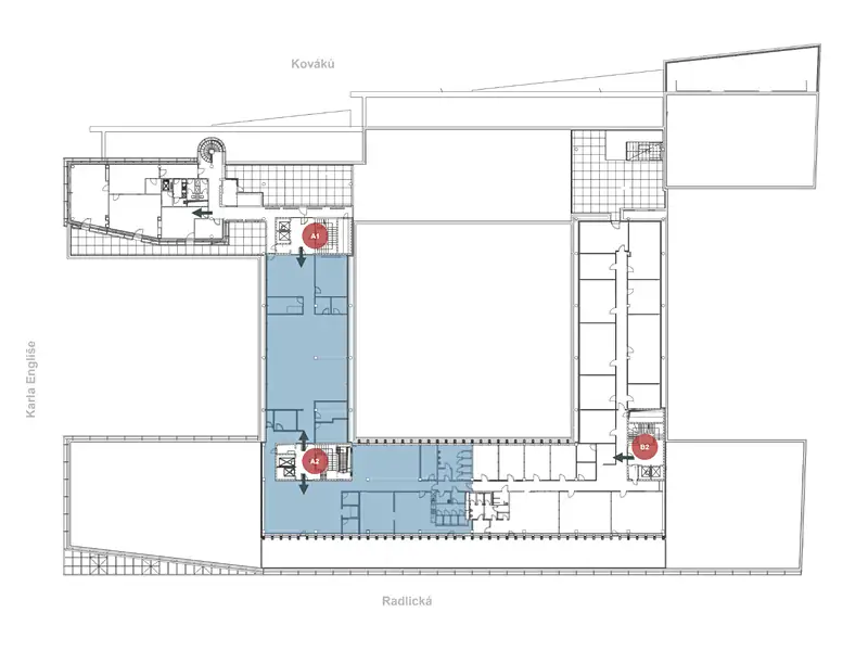 Pronájem kanceláře 607 m², Praha – náhled fotky 3