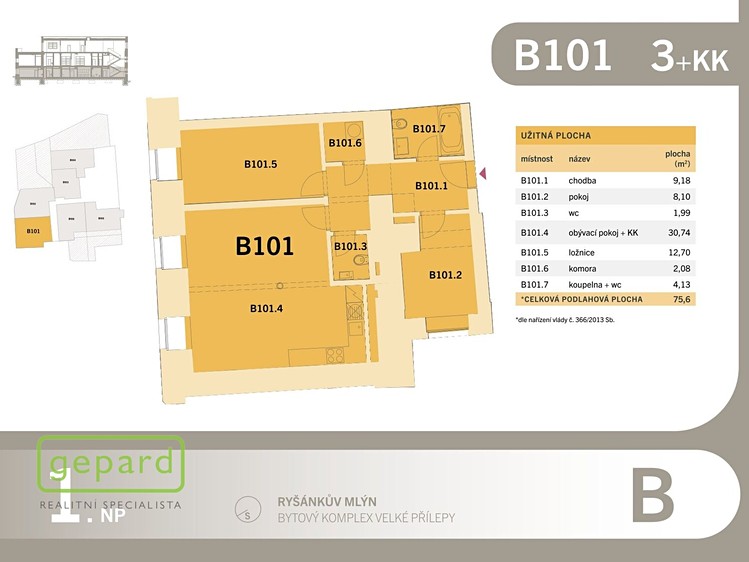 Prodej bytu 3+kk, 69 m² (4 z 14)