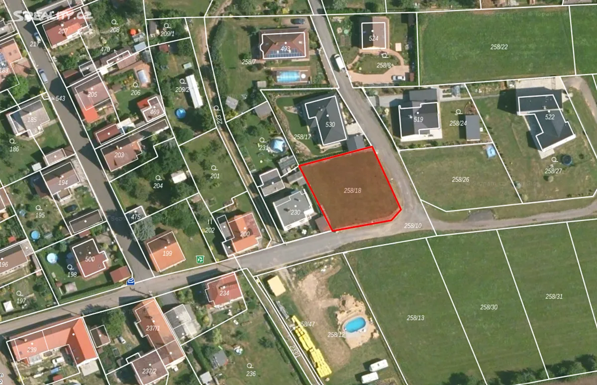 Prodej stavebního pozemku 741 m², Všenice