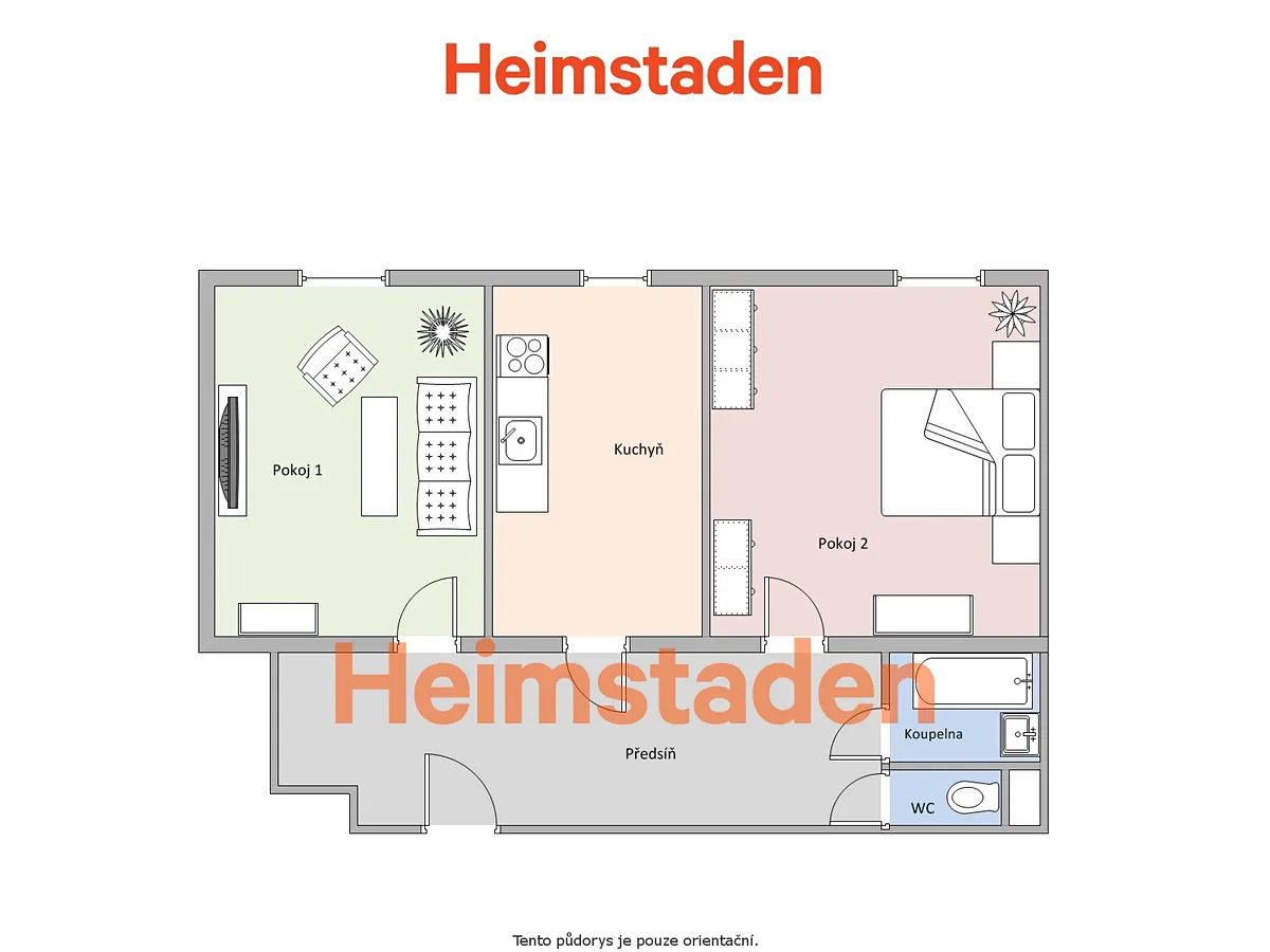 Pronájem bytu 2+1 54 m² – další