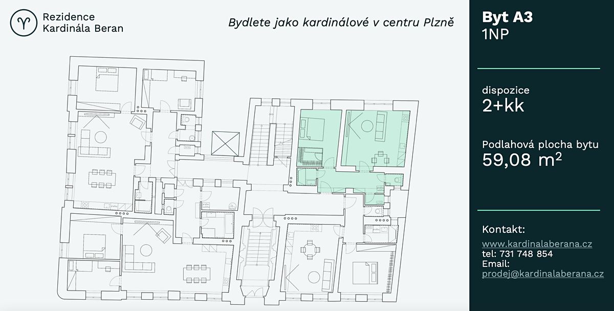Prodej bytu 2+kk 59 m² – fotografie 3
