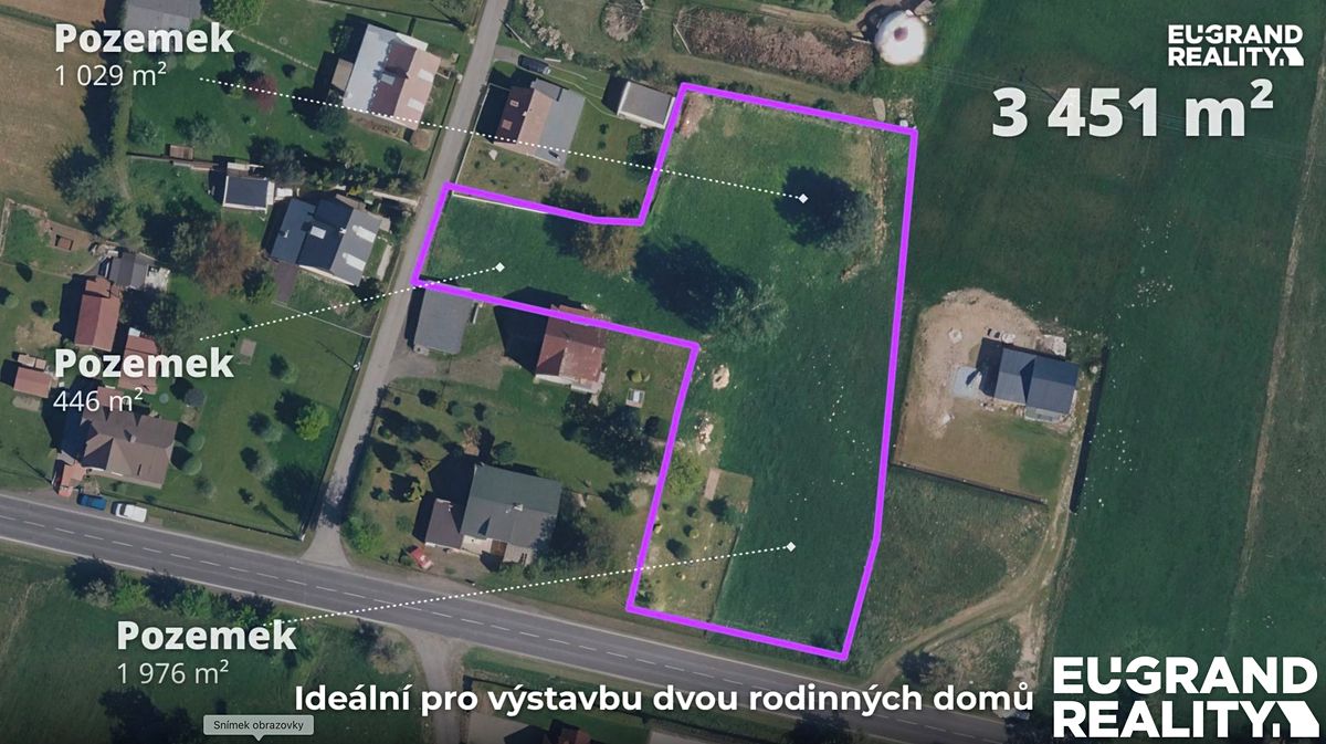 Prodej stavebního pozemku 3451 m²