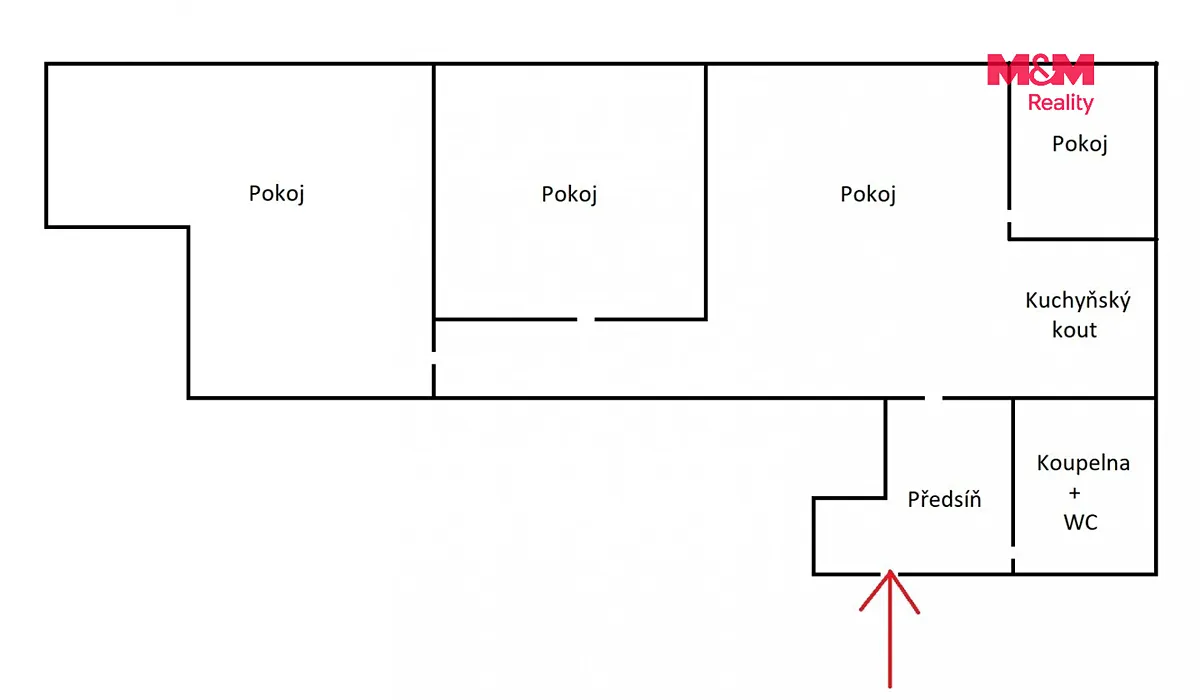 Pronájem bytu 4+kk 102 m² – pohled 6