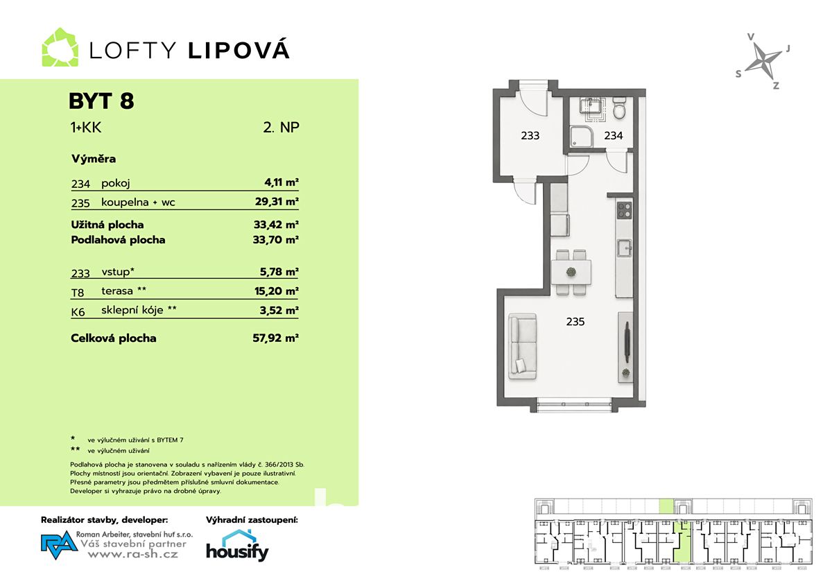 Prodej bytu 1+kk 33 m² – fotografie 4