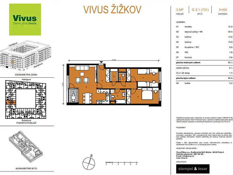 Prodej bytu 3+kk 87 m², Praha – náhled fotky 3
