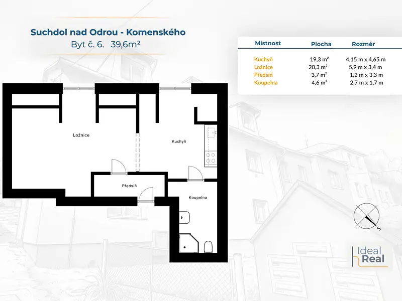 Prodej bytu 1+1 40 m², Suchdol nad Odrou – náhled fotky 2