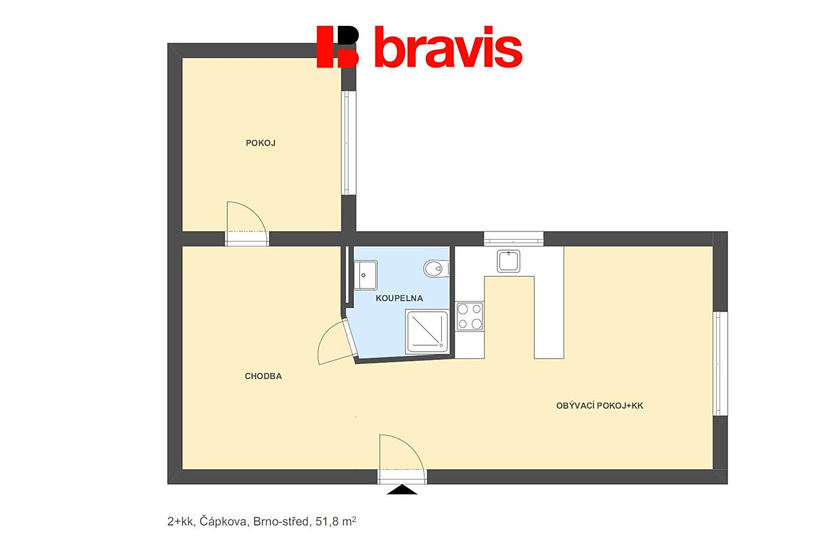 Prodej bytu 2+kk 52 m² – fotografie 2