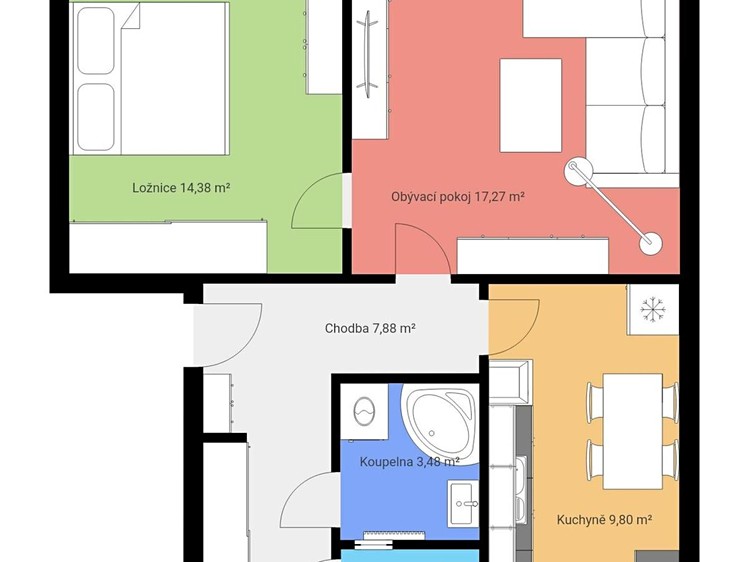 Prodej bytu 2+1, 54 m² (10 z 15)