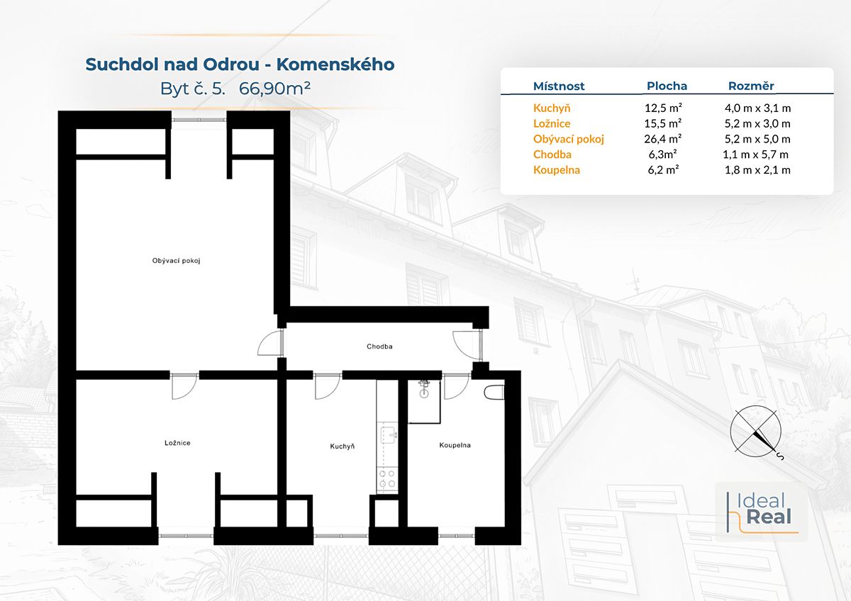 Prodej bytu 2+1 67 m² – fotografie 2