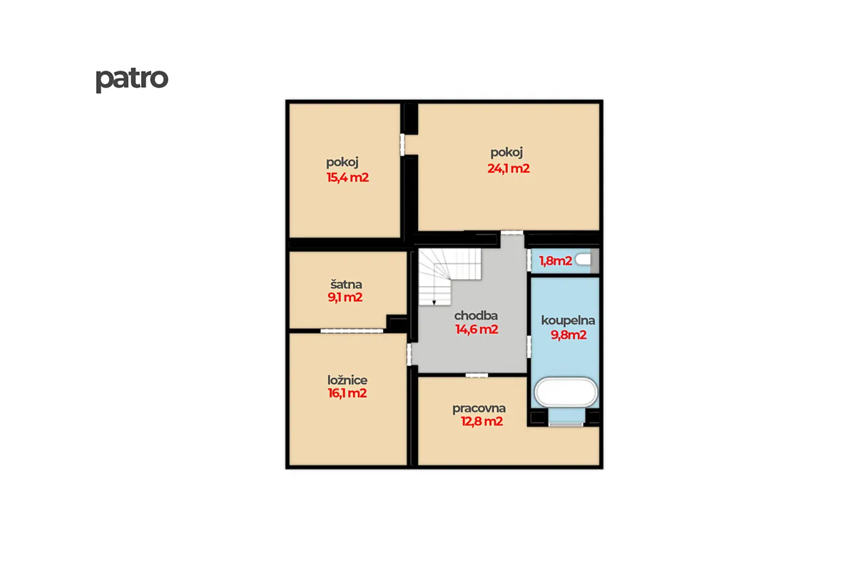 Prodej vily 375 m², pozemek 811 m² – další