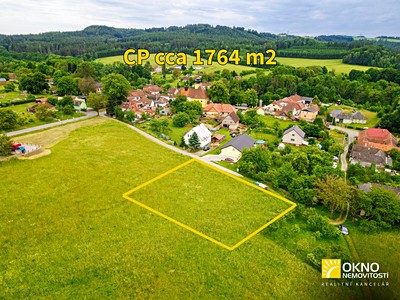 Prodej  stavebního pozemku 1 764 m²