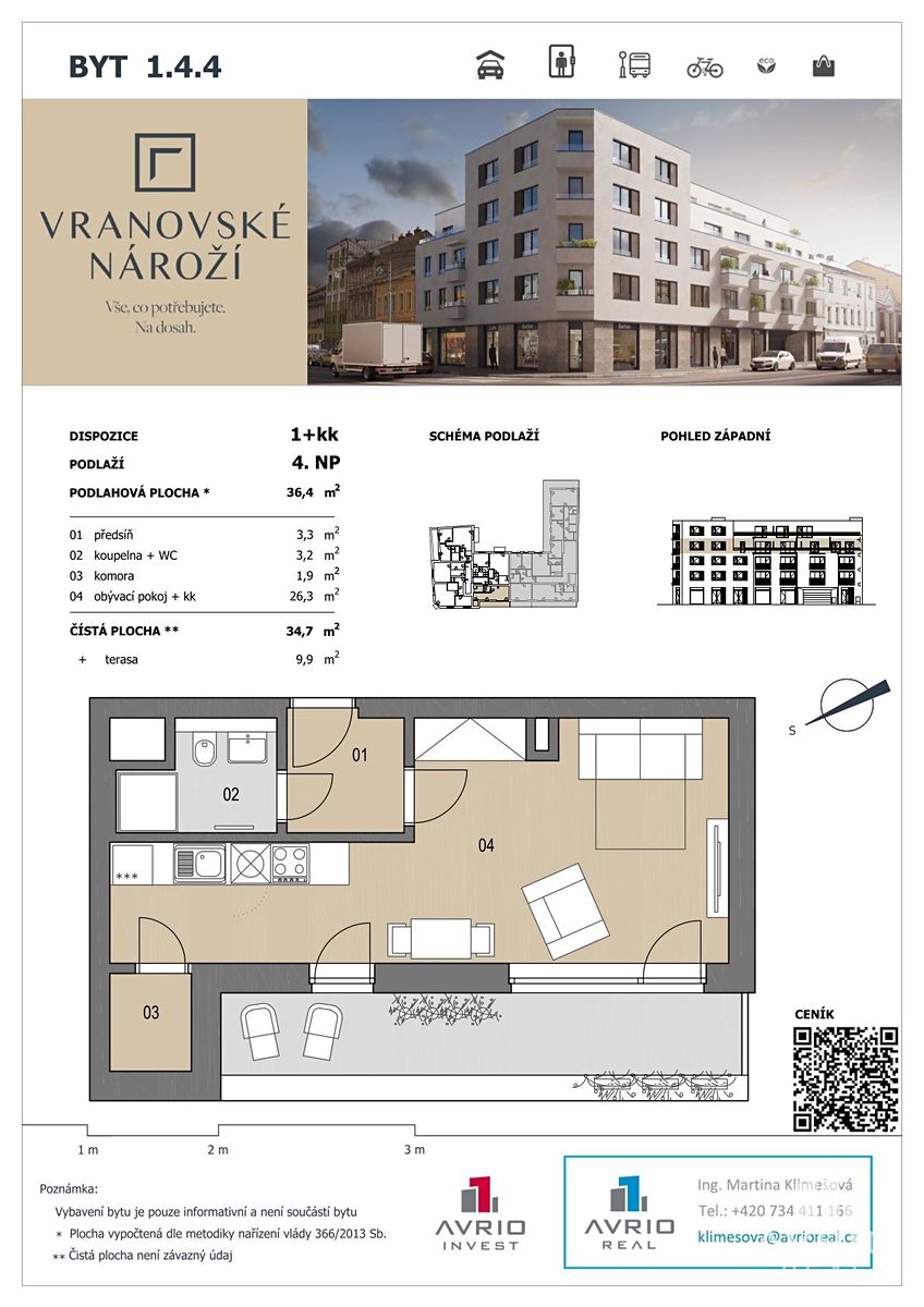 Prodej bytu 1+kk 35 m²