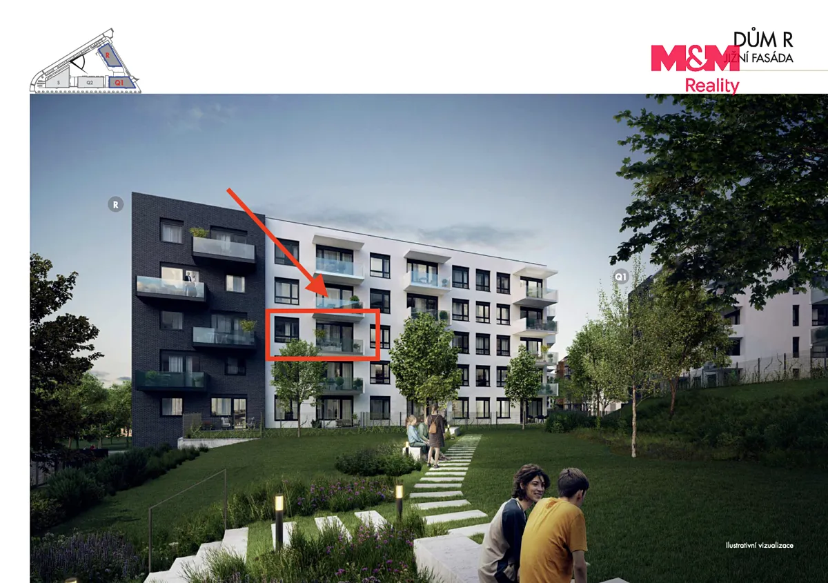 Prodej bytu 2+1 59 m² – pohled 6