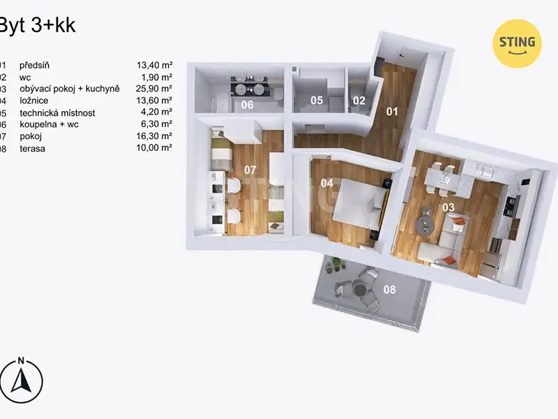 Prodej bytu 3+kk 82 m², Opava – náhled fotky 2