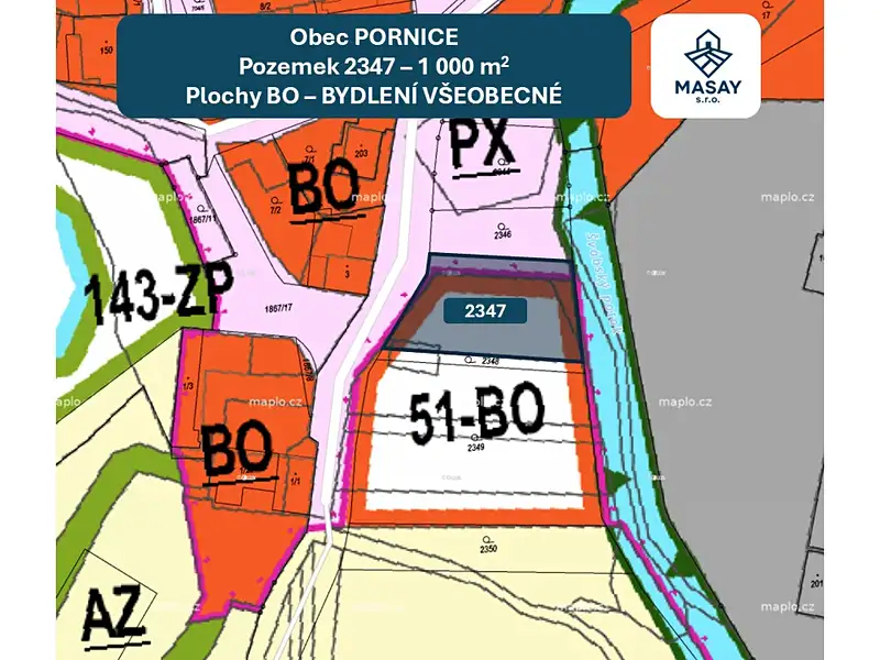 Prodej stavebního pozemku 1000 m², Pačlavice – náhled fotky 2