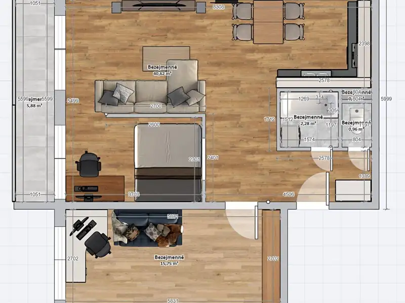 Prodej bytu 3+1 65 m², Obrnice – náhled fotky 2