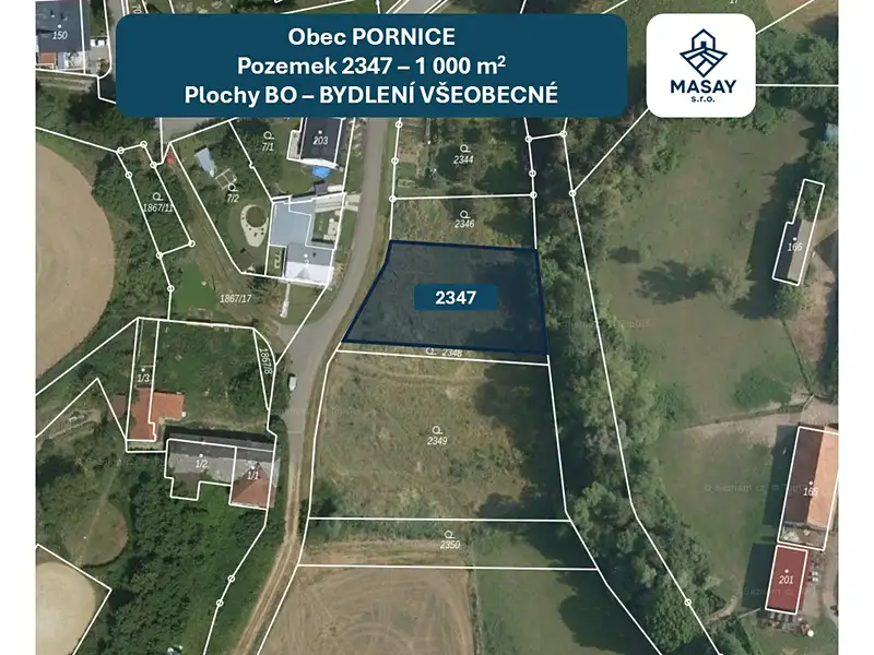 Prodej stavebního pozemku 1000 m², Pačlavice – náhled fotky 1
