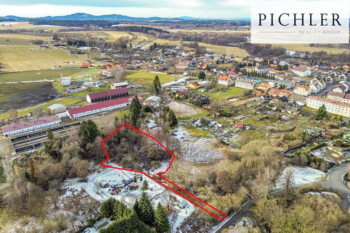 Prodej komerčního pozemku 3500 m², Horní Stropnice – fotka 1 z 3