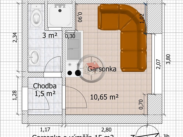 Wohnung 1+kk zur Miete, 20 m² (10 von 10)