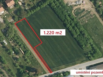 Prodej  stavebního pozemku 1 220 m²