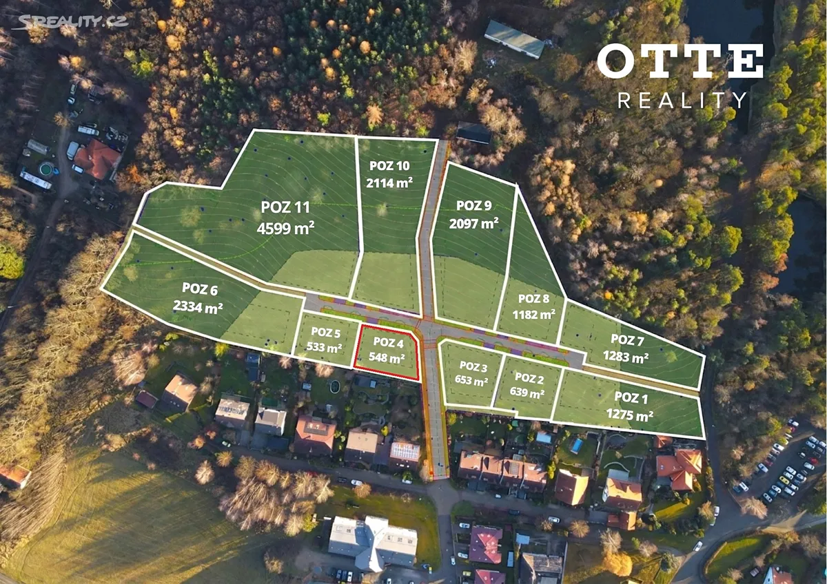 Prodej stavebního pozemku 548 m², Štěnovice