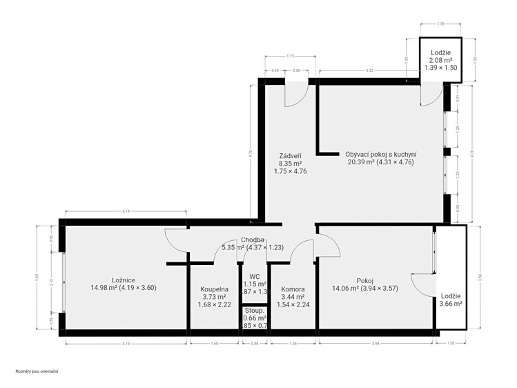 Wohnung 3+kk zum Kauf, 74 m² (22 von 25)