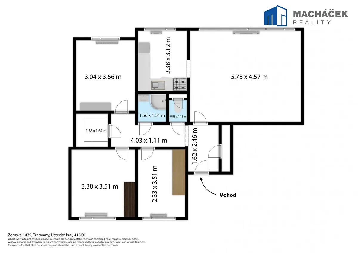 Prodej bytu 4+1 86 m² – pohled 2