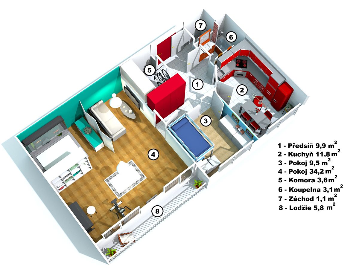 Prodej bytu 3+kk 73 m²