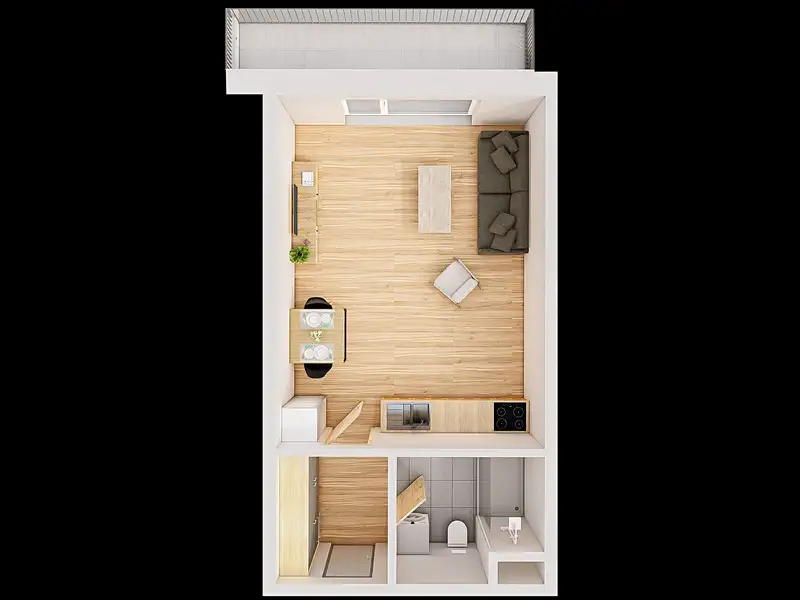 Prodej bytu 1+kk 41 m², České Budějovice – náhled fotky 3