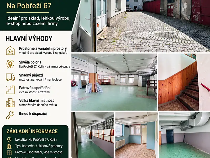 Pronájem skladového prostoru 221 m², Kolín – náhled fotky 1