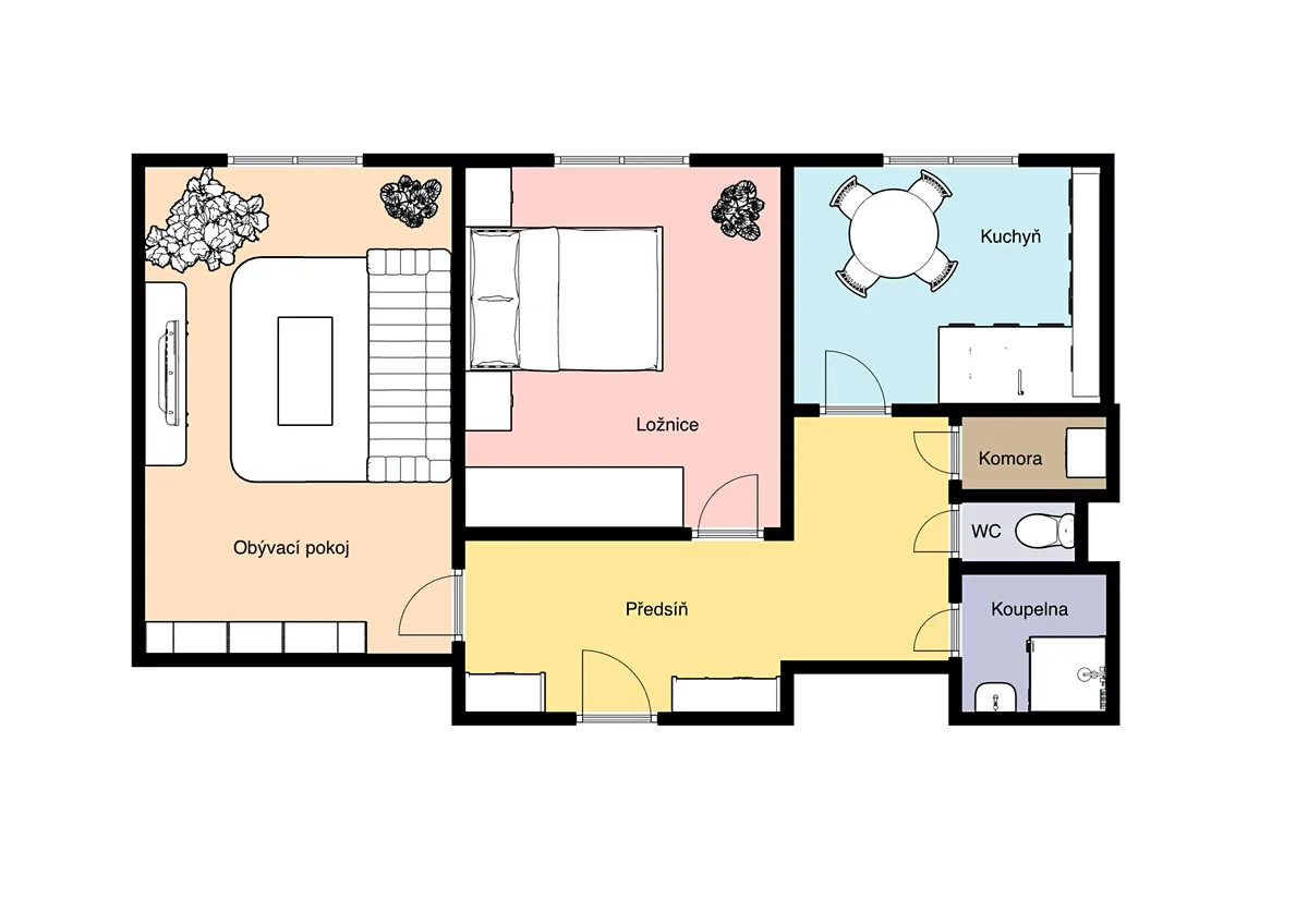 Prodej bytu 2+1 59 m² – pohled 4