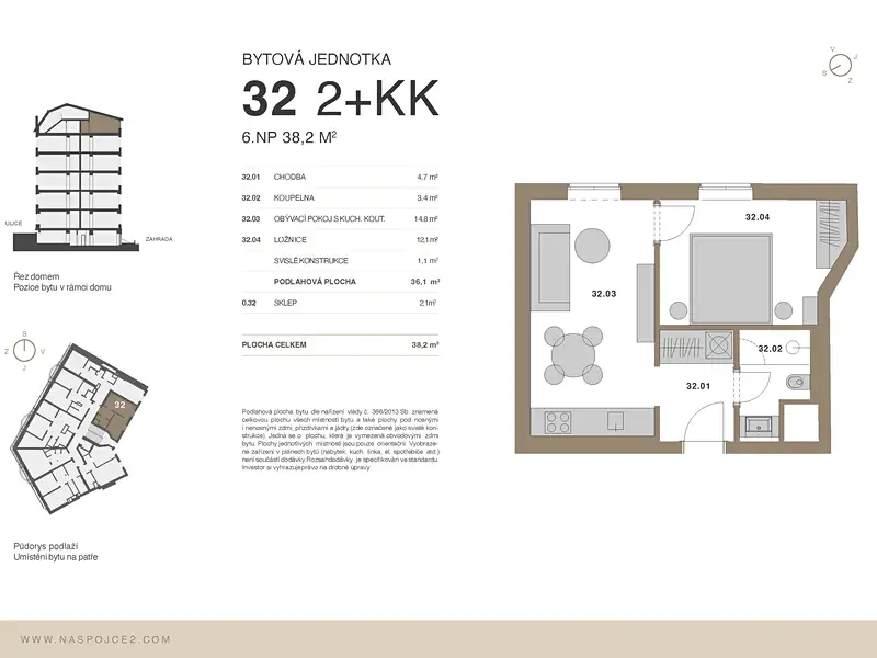 Prodej bytu 2+kk 38 m², Praha – náhled fotky 2