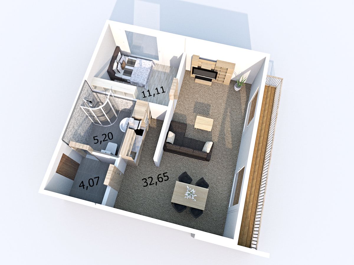 Prodej bytu 2+kk 54 m² – fotografie 3