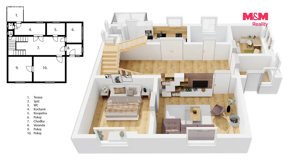 Prodej rodinného domu 620 m², pozemek 14427 m² - View 6
