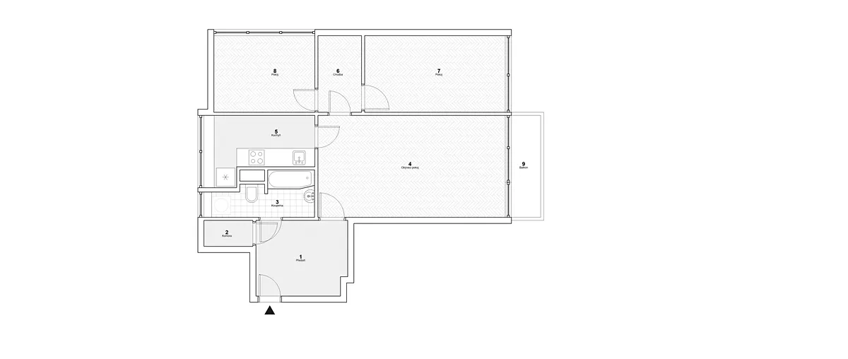 Pronájem bytu 3+1 66 m² - Widok 4