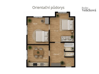 Квартира 2+1 на продаж, 60 м² (3 з 23)