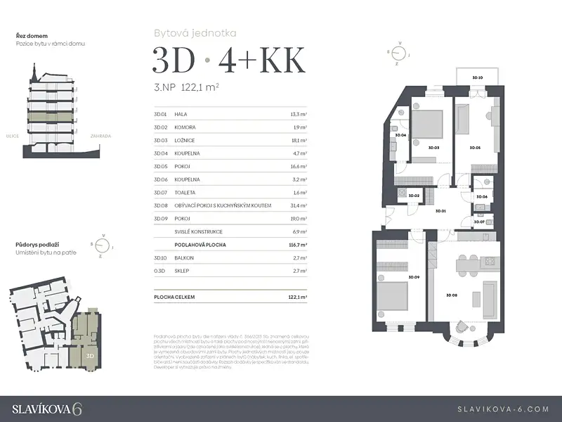 Prodej bytu 4+kk 122 m², Praha – náhled fotky 2